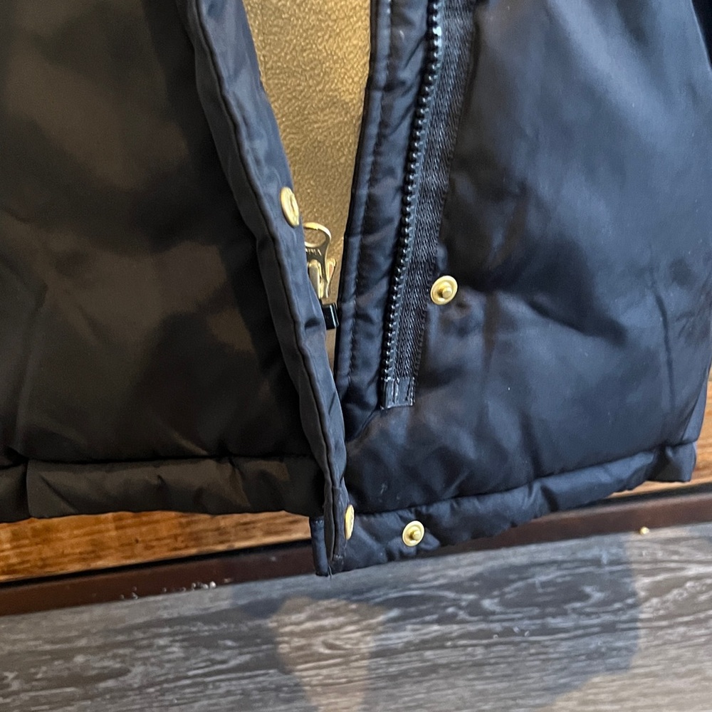 J. Crew Kids Black Puffer Jacket with Fur Hood - Picture 7 of 7